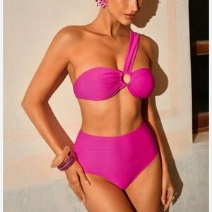 Women’s swimwear Hot Pink Bathing Suit Two Piece Bikini Swimsuit NWT Size S